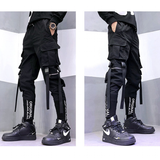 Men's Punk Goth Streetwear Cargo Pants - Black - 1 / Evb60 / Pants - XXXL - Polyester - image 8