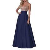 Women's Satin Sequin Evening Dress - Rose Gold - Evening Dress - US22 - Satin/Sequin - image 37