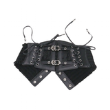Women's Buckle Strap Waist Cinch Belts - Black - 1 - Waist Cinch Belt - PU Leather - image 2