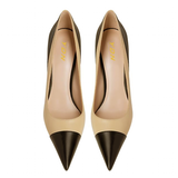 Women's Luxury Super High Fashion Heels - Black/Beige - 1 / Matte / 12cm / Stilettos - 46 B - PU Leather - image 5