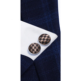 Funki Buys | Neckties | Men's 3 Pcs Luxury Brown Argyle Tie Set