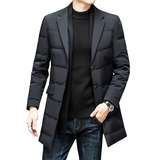 Men's Quality Down Winter Warm Jacket - Black - 1 / Long / Down Dress Jacket - 4XL (EUR XL) - Polyester/Down - image 2