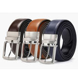 Men's Luxury Leather Belt Reversible Buckle - Yellow/Brown/Black - 1 / Men's Belt - 130cm - Genuine Leather - image 6