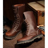 Men's Leather Hiking Boots Hunting Boots - Khaki - 1 / Boots - 45 B - Genuine Leather - image 30