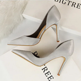 Women's Satin Wedding Party Stilettos - Blue - Party Pumps - 40 B - PU Leather - image 20