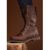 Men's Leather Hiking Boots Hunting Boots - Khaki - 1 / Boots - 45 B - Genuine Leather - image 24