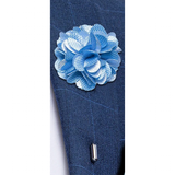 Funki Buys | Neckties | Men's 4 Pcs Pale Blue Geometric Tie Set