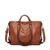 Handbags Women's Vintage Leather Bag - Light Red - Handbag - 29X12X27CM - PU Leather - image 5