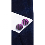 Funki Buys | Neckties | Men's 3 Pcs Luxury Plum Striped Tie Set