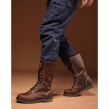 Men's Leather Hiking Boots Hunting Boots - Khaki - 1 / Boots - 45 B - Genuine Leather - image 22