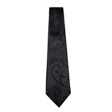 Men's 5 Pcs Luxury Black Vest Tie Set - Black -5Pcs Set -MJ-3203-0064 - XXXL - Silk - image 4