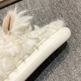 Women's Cute Shaggy Dog Slippers - Beige - Dog Slippers - 36-37 - Plush - image 10