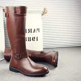 Women's Leatherr British Style Riding Boots - Brown - 46 B - PU Leather - image 12