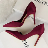Women's Satin Wedding Party Stilettos - Blue - Party Pumps - 40 B - PU Leather - image 10