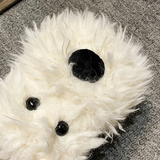 Women's Cute Shaggy Dog Slippers - Beige - Dog Slippers - 36-37 - Plush - image 6