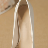 Women's Elegant Patent High Heel Pumps - Beige - 1 / 12cm Heel - 41 B - PU Patent Leather - image 47