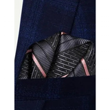 Funki Buys | Neckties | Men's 3 Pcs Black Pink Striped Tie Set