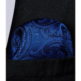 Funki Buys | Neckties | Men's 3 Pcs Blue Paisley Formal Tie Set