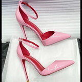 Women's Baby Pink Patent High Stilettos - Baby Pink - 12cm Stilettos - 46 B - Genuine Patent Leather - image 4