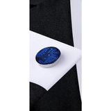Funki Buys | Neckties | Men's 3 Pcs Blue Paisley Formal Tie Set