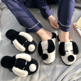 Women's Cartoon Pet Slippers - White/Black - Dog Slippers - 45 B - Plush - image 9