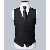 Men's High Quality 3 Pcs Formal Dress Suit - Grey - 1 / 3 Pcs Suit - M (EUR XXS) - Polyester - image 11