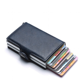 Unisex RFID 12 Card Popup Case - Grey - Custom / Wallet - M - PU Leather - image 1