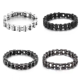 Unisex Metal Bike Chain Wristband - Black - Bike Chain Bracelet - 17cm Bracelet - Stainless Steel - image 11