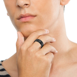 Unisex Black Tungsten Wedding Band - Black - 8mm / Unisex Wedding Band - 16 - Tungsten Carbide - image 15
