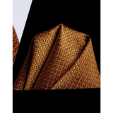 Funki Buys | Neckties | Men's 3 Pcs Bronze Geometric Tie Set