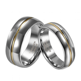 Men's Women's Stunning Engagement Ring - Gold/Silver - Unisex Wedding Band - 13 - Tungsten Carbide - image 3