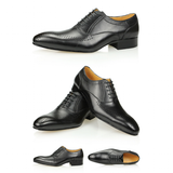 Men's Genuine Leather Brogue Shoes - Black - Men's Formal Shoes - 47 B - Genuine Leather - image 14
