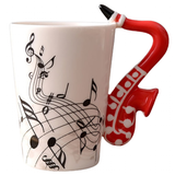 Funki Buys | Mugs | Guitar Handle Mug Hand-Painte... - Black - A / Electric Guitar / Upright Notes / 220ml / Glass - image 34