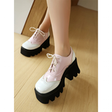 Women's British Walker Chunky Platforms - Black/Beige - Platform Chunky Shoes - 43 B - PU Patent Leather - image 21
