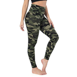 Women's Army Green Camouflage Leggings - Green - Pants - XL - Spandex Polyester - image 2