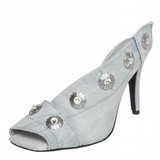 Women's Quirky Denim High Heel Shoes - Blue - 5 / w1365 / Denim Shoes - 43 B - Denim - image 25
