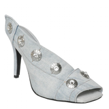 Women's Quirky Denim High Heel Shoes - Blue - 1 / w137 S63 / Denim Shoes - 43 B - Denim - image 10
