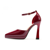 Women's Patent Leather Pointed Toe heels - Red - 12cm Heels - 42 B - Patent Leather - image 7
