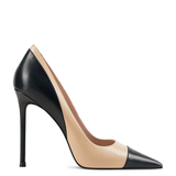 Women's Luxury Super High Fashion Heels - Black/Beige - 1 / Matte / 12cm / Stilettos - 46 B - PU Leather - image 26