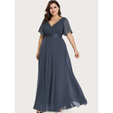 Women's Elegant Chiffon Evening Dress - Burnt Orange  - Dress - 26 - Polyester Chiffon - image 39