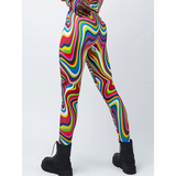 Women's Fitness Leggings Skull, Web, Swirl - Red - Lgs-3896 / Skulls - XXL - Spandex - image 6