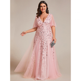 Women's Long Sequin Lace Formal Dress - Green - Gown - 26 - Polyester/Chiffon/Tulle - image 25