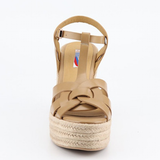Women's Cross Plait High Wedge Sandals - Pink - Wedge Plait Sandals - 43 B - PU Leather - image 14
