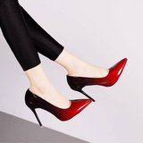 Women's Gradient Two Toned High Heels - Gray - 1 / 10cm Heels - 9 B - PU Leather - image 5