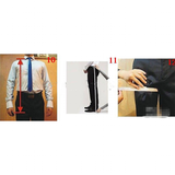 Men's Custom 3 Pcs Grooms Suit Tailcoat - Black - 3 Piece Groomsmen Tuxedo Suit - 6XL - Polyester - image 41