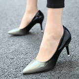 Women's Gradient Two Toned High Heels - Gray - 1 / 10cm Heels - 9 B - PU Leather - image 24