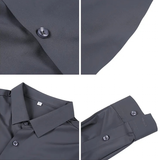 Men's Slim Fit British Style Dress Shirt 7XL - Royal Blue - Slim Fit Dress Shirt - 7XL - Polyester - image 23