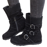 Funki Buys | Boots | Women's Buckled Suede Snow Ankle Boots - Gray : Suede Ankle Boot / 43 B / PU Suede Leather - image 1