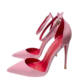Women's Baby Pink Patent High Stilettos - Baby Pink - 12cm Stilettos - 46 B - Genuine Patent Leather - image 1