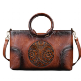 Handbags Women's Embossed Retro Bags - Brown - Handbag - PU Leather - image 27